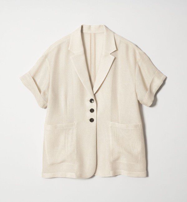 EMMEL REFINES「＜EMMEL REFINES＞EM カラミ 3ボタン ショートスリーブ ジャケット」|テーラードジャケット|