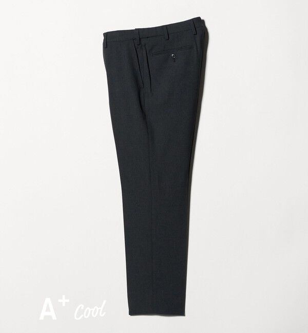UNITED ARROWS green label relaxing「A+ COOL ポリエステル バーズアイ スタンダード アジャスター NP スラックス -ウォッシャブル・ストレッチ」|スラックス|DK.GRAY