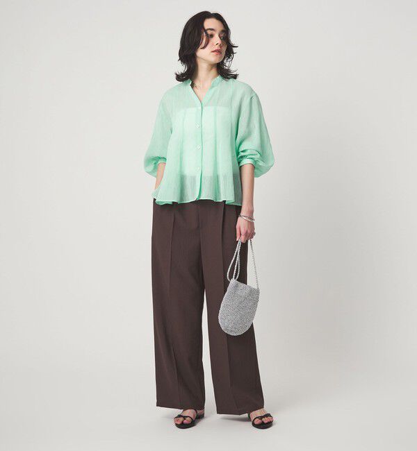 UNITED ARROWS green label relaxing「ラミーライク マチ フレア ブラウス」|シャツ・ブラウス|