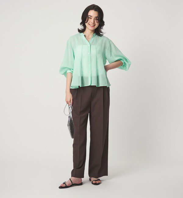 UNITED ARROWS green label relaxing「ラミーライク マチ フレア ブラウス」|シャツ・ブラウス|