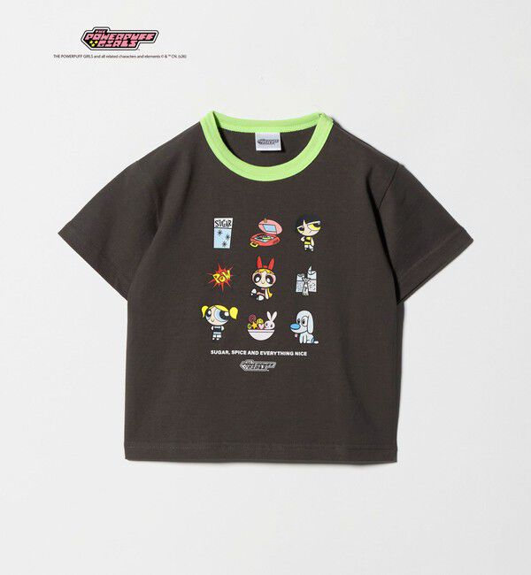 UNITED ARROWS green label relaxing「【別注】＜The Powerpuff Girls＞ リンガー Tシャツ / キッズ 100cmー130cm」|Tシャツ・カットソー|DK.GRAY
