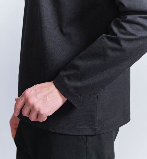 BEAUTY&YOUTH UNITED ARROWS「【WEB限定 WARDROBE SMART】クリア ガスコットン ヘンリーネック カットソー【抗菌・防臭】」|Tシャツ・カットソー|