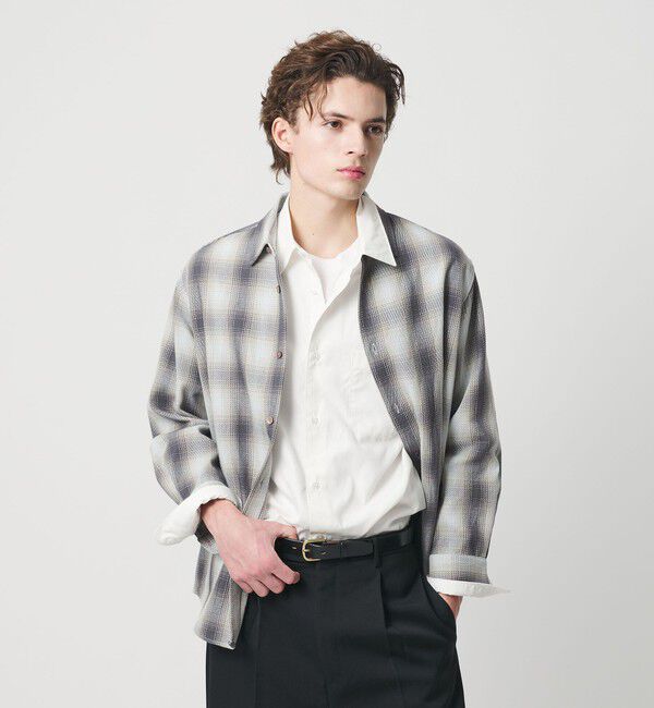 BEAUTY&YOUTH UNITED ARROWS「ドライ ネル オンブレ レギュラーカラー シャツ GRANDE型」|シャツ・ブラウス|