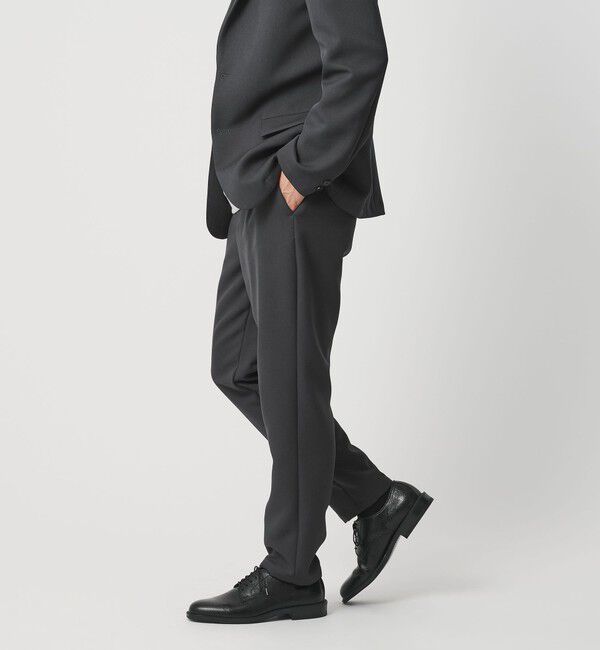 BEAUTY&YOUTH UNITED ARROWS「東レ/TORAY ワルツ 1プリーツ テーパード パンツ NO.5 セットアップ対応 ヨコストレッチ ウォッシャブル」|チノ|DK.GRAY