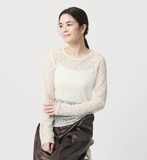 BEAUTY&YOUTH UNITED ARROWS「フラワーレース プルオーバー」|Tシャツ・カットソー|