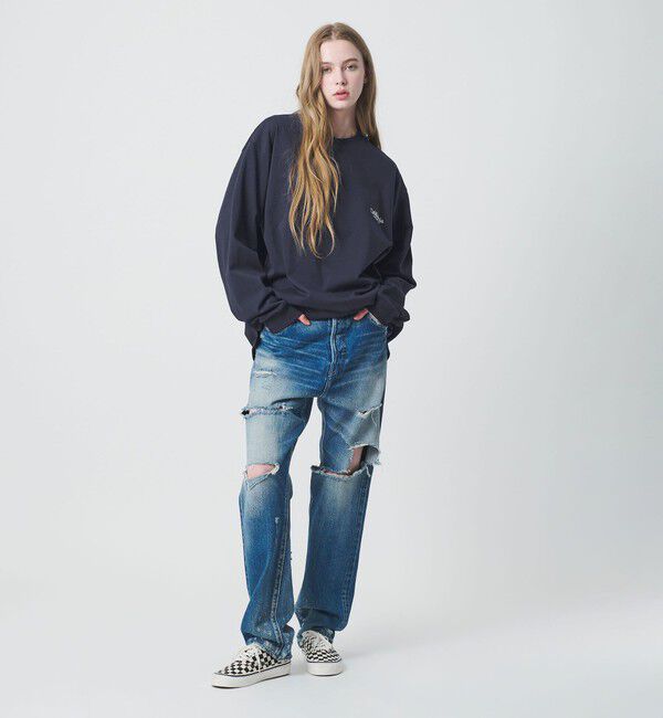 California General Store「＜CGS.＞オーガニック コットン ロングスリーブ ロゴ Tシャツ」|Tシャツ・カットソー|