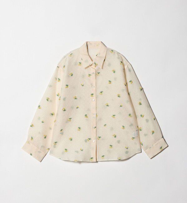 BEAUTY&YOUTH UNITED ARROWS「フラワーモチーフ ジャガード シャツ ウォッシャブル」|シャツ・ブラウス|