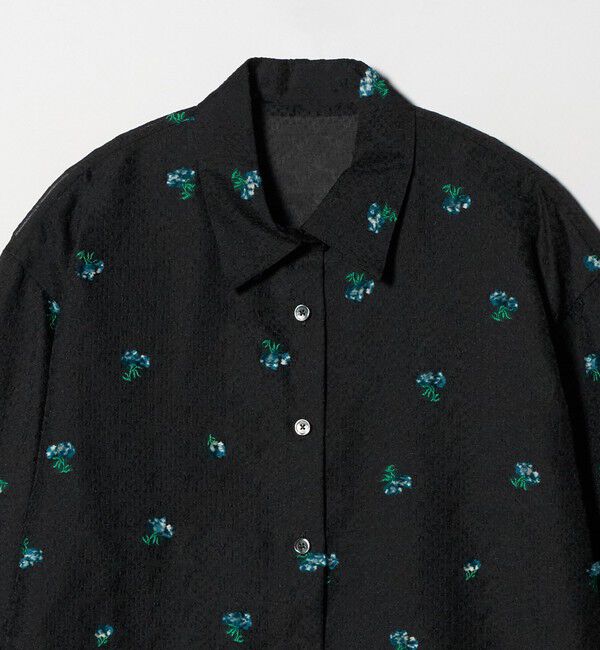 BEAUTY&YOUTH UNITED ARROWS「フラワーモチーフ ジャガード シャツ ウォッシャブル」|シャツ・ブラウス|