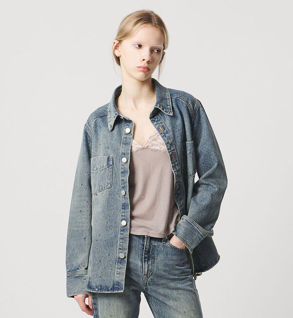 ATTISESSION「＜ATTISESSION＞ダーティ フィニッシュ デニム シャツ」|シャツ・ブラウス|