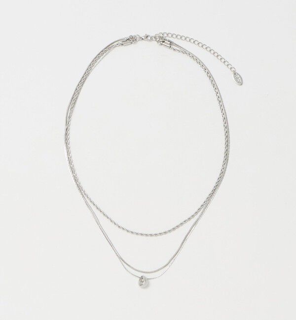 BEAUTY&YOUTH UNITED ARROWS「メタルトップ ミックスチェーン 3連 ネックレス」|ネックレス|