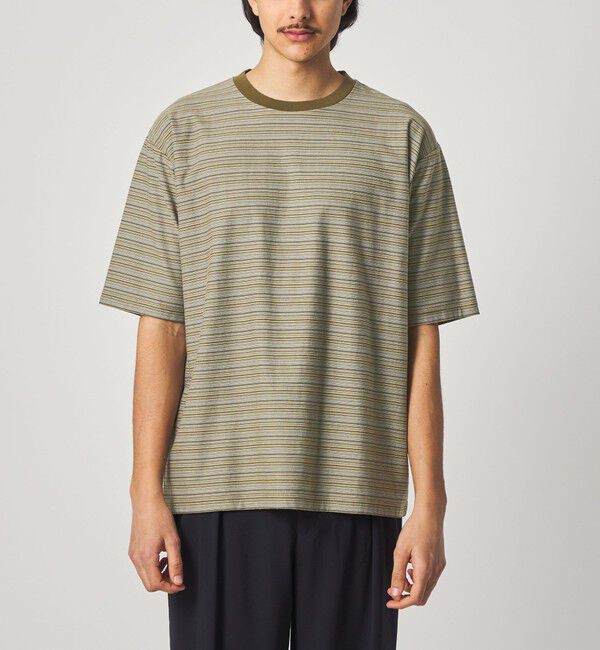 STEVEN ALAN「＜Steven Alan＞ オーガニックコットン マルチボーダー ショートスリーブ Tシャツ」|Tシャツ・カットソー|