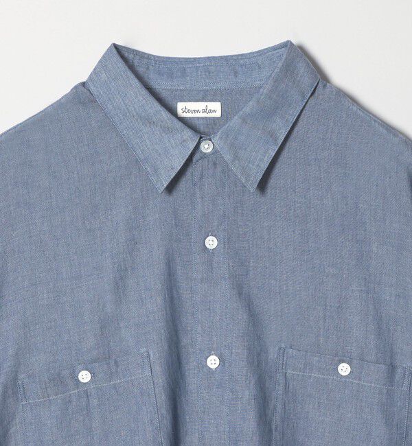 STEVEN ALAN「＜Steven Alan＞ シアーデニム レギュラーカラー シャツ LOOSE」|シャツ・ブラウス|