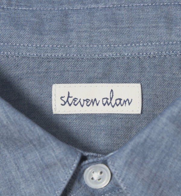 STEVEN ALAN「＜Steven Alan＞ シアーデニム レギュラーカラー シャツ LOOSE」|シャツ・ブラウス|