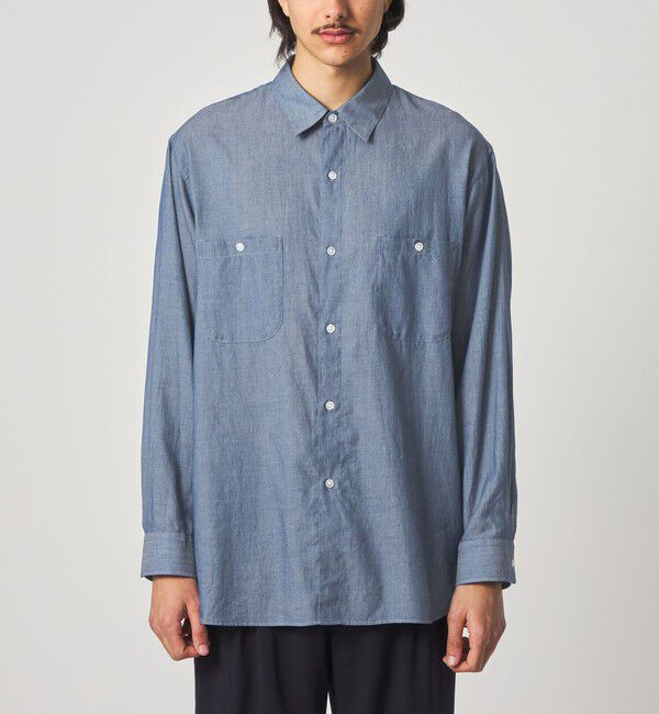STEVEN ALAN「＜Steven Alan＞ シアーデニム レギュラーカラー シャツ LOOSE」|シャツ・ブラウス|