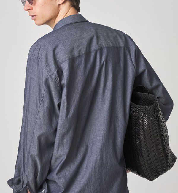 STEVEN ALAN「＜Steven Alan＞ シアーデニム レギュラーカラー シャツ LOOSE」|シャツ・ブラウス|