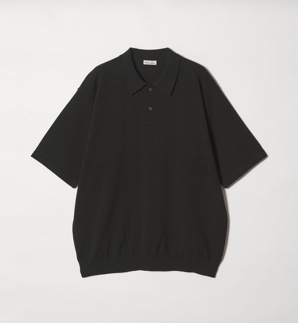 STEVEN ALAN「＜Steven Alan＞ ハイツイスト  ニット ショートスリーブ ポロシャツ」|ニット・セーター|BLACK