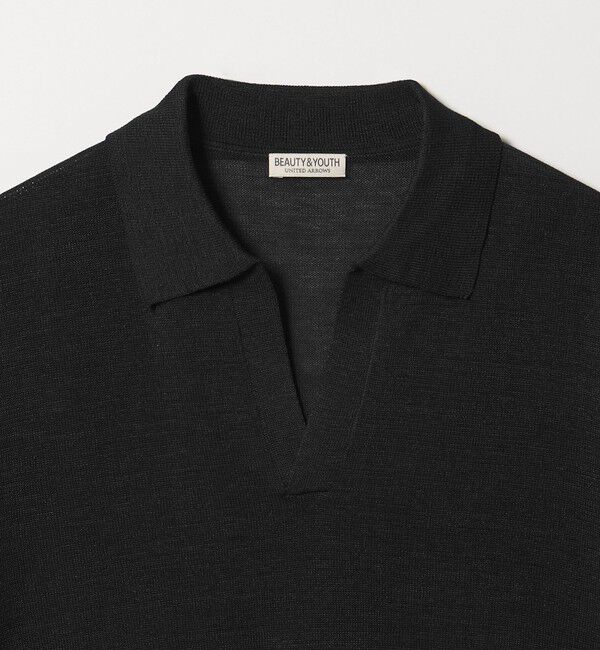 BEAUTY&YOUTH UNITED ARROWS「シャイン ギマ スキッパー ポロニット ウォッシャブル」|ニット・セーター|
