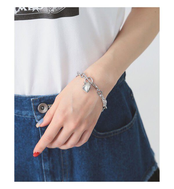 Ray BEAMS 「マリンチェーン マンテル ハート ブレスレット」|ブレスレット・バングル|