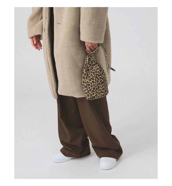 Ray BEAMS 「【WEB限定】 Hashibami / スエード ボンサック ポシェット」|ハンドバッグ|LEOPARD