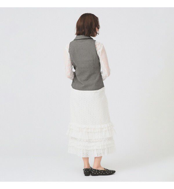 Ray BEAMS 「カット レース ティアード ヘム スカート」|スカート|