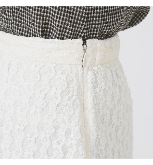 Ray BEAMS 「カット レース ティアード ヘム スカート」|スカート|