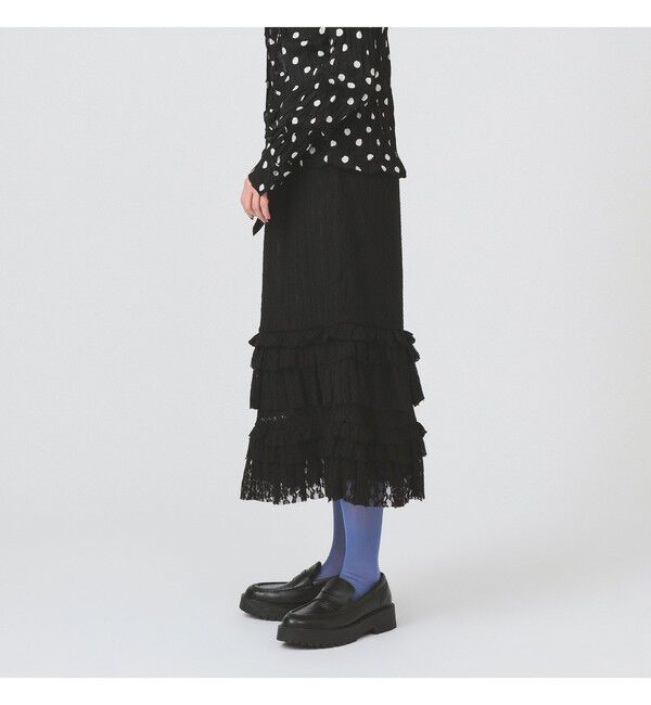 Ray BEAMS 「カット レース ティアード ヘム スカート」|スカート|
