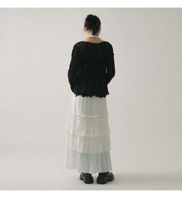 Ray BEAMS 「カットソーレース ティアード スカート」|スカート|