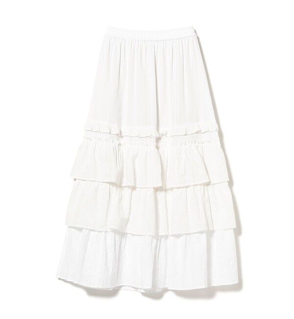 Ray BEAMS 「カットソーレース ティアード スカート」|スカート|