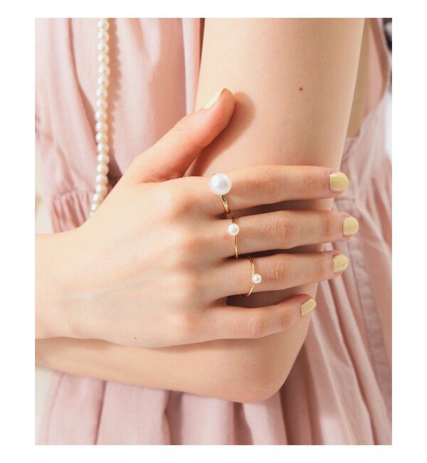 BEAMSBOY「パール リング 3SET」|その他|WHITE