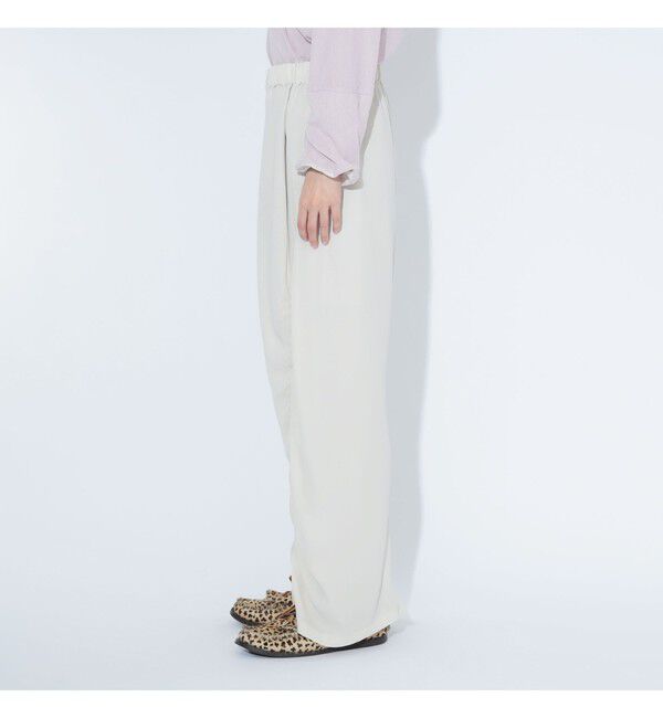 BEAMSBOY「maturely / リサイクル アムンゼン シャーリング アンド スリット パンツ」|チノ|