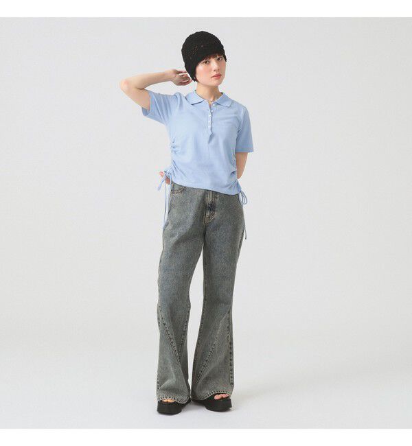 Ray BEAMS 「サイド ドロスト ポロシャツ」|Tシャツ・カットソー|