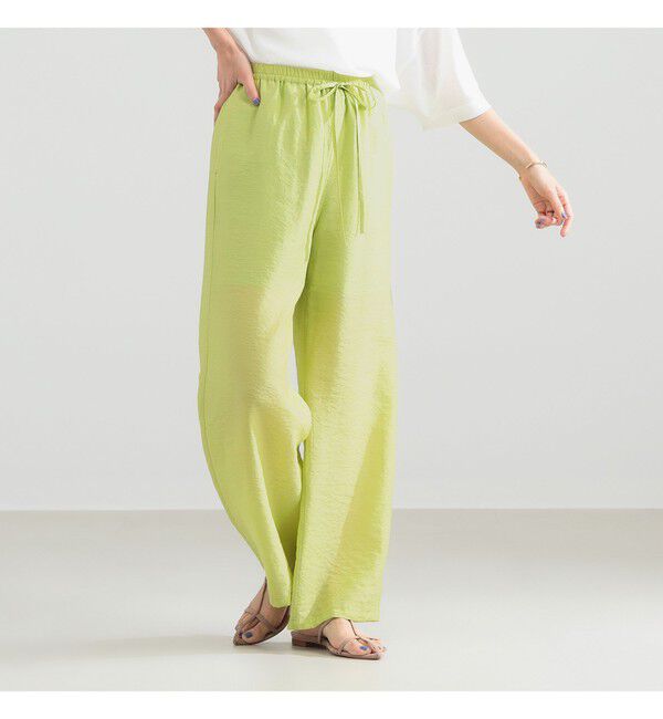 Demi-Luxe BEAMS 「レーヨンリネン ドロスト イージーパンツ」|チノ|