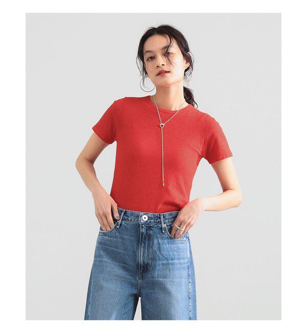 Demi-Luxe BEAMS 「ブークレ クルーネック Tシャツ」|ニット・セーター|RED ORANGE