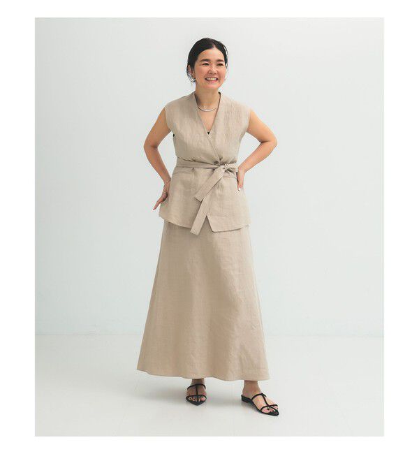 Demi-Luxe BEAMS 「リネン ラップ ジレ ブラウス .M」|シャツ・ブラウス|