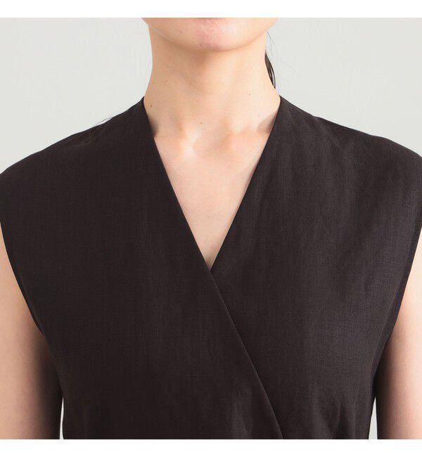 Demi-Luxe BEAMS 「リネン ラップ ジレ ブラウス .M」|シャツ・ブラウス|