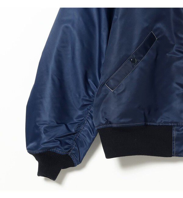 BEAMS「【ワイドフィット】クレイジー MA-1」|ブルゾン・スタジャン|