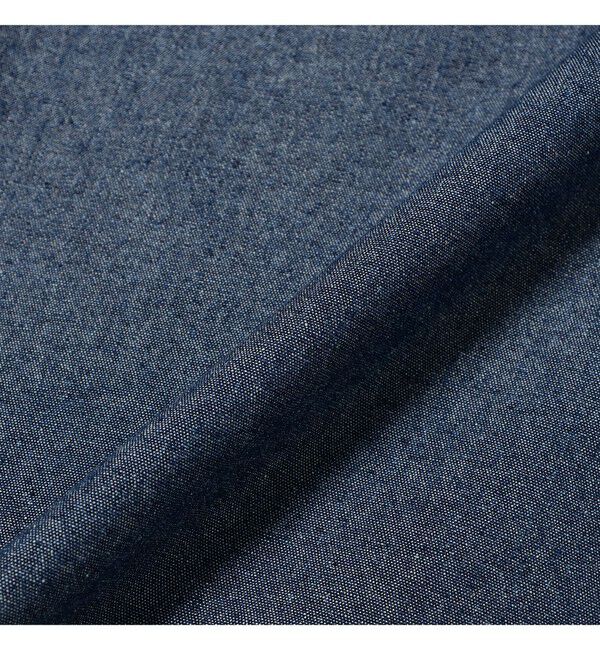 BEAMS「【別注】UNIVERSAL OVERALL / シャンブレー ジップ ショートスリーブ シャツ」|シャツ・ブラウス|