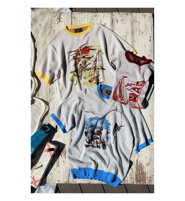 BEAMS PLUS「Knit Tee Jacquard」|Tシャツ・カットソー|