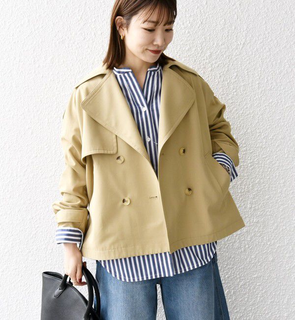 SHIPS any「SHIPS any: 〈洗濯機可能〉ショート トレンチ コート」|トレンチコート|
