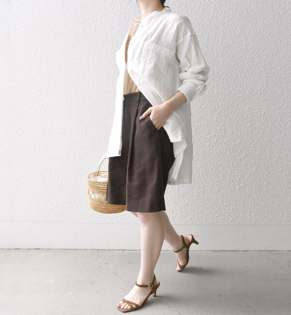 SHIPS any「SHIPS any:〈洗濯機可能〉リネン ミックス ショート パンツ」|その他|