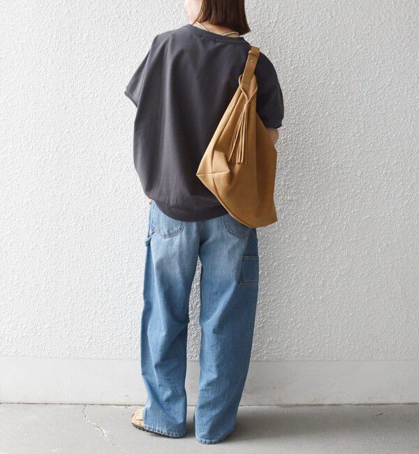 SHIPS any「【WEB限定】SHIPS any:〈洗濯機可能〉インレイ コクーン ショートスリーブ プルオーバー」|Tシャツ・カットソー|