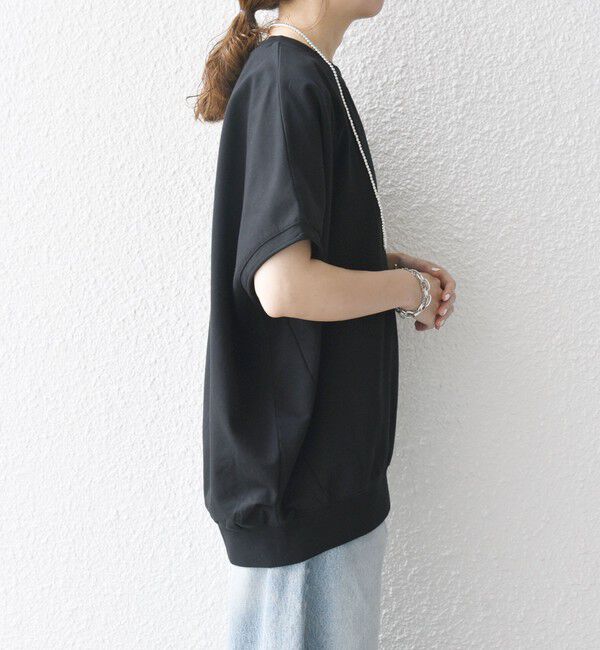 SHIPS any「【WEB限定】SHIPS any:〈洗濯機可能〉インレイ コクーン ショートスリーブ プルオーバー」|Tシャツ・カットソー|