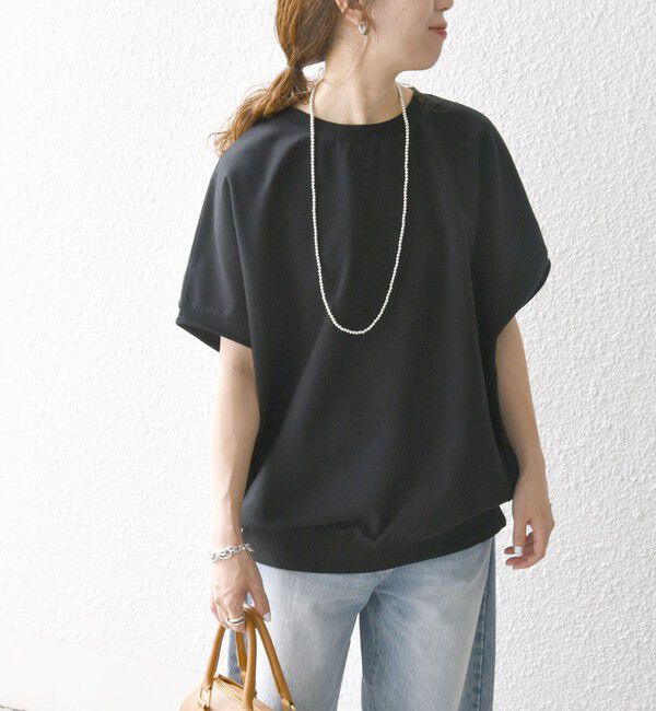 SHIPS any「【WEB限定】SHIPS any:〈洗濯機可能〉インレイ コクーン ショートスリーブ プルオーバー」|Tシャツ・カットソー|