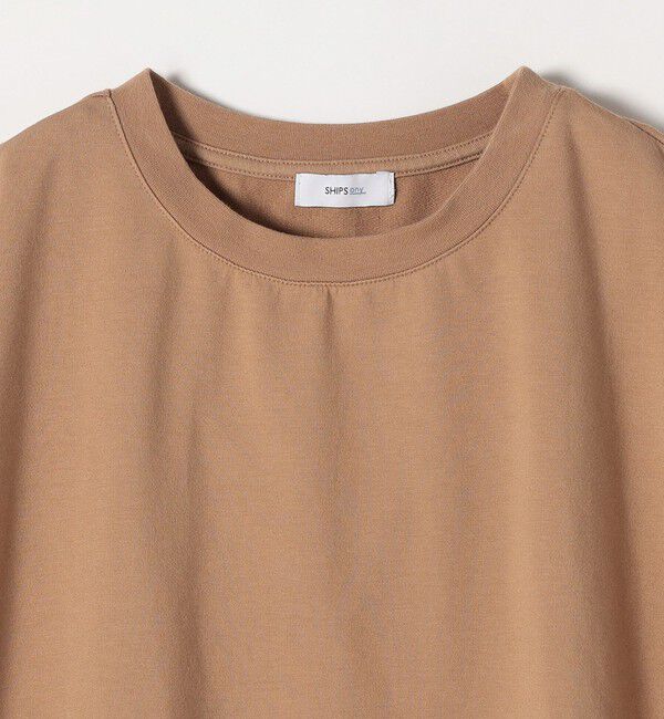 SHIPS any「【WEB限定】SHIPS any:〈洗濯機可能〉インレイ コクーン ショートスリーブ プルオーバー」|Tシャツ・カットソー|