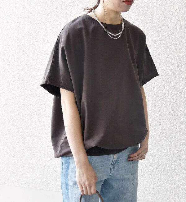 SHIPS any「【WEB限定】SHIPS any:〈洗濯機可能〉インレイ コクーン ショートスリーブ プルオーバー」|Tシャツ・カットソー|