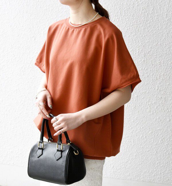 SHIPS any「【WEB限定】SHIPS any:〈洗濯機可能〉インレイ コクーン ショートスリーブ プルオーバー」|Tシャツ・カットソー|