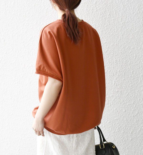 SHIPS any「【WEB限定】SHIPS any:〈洗濯機可能〉インレイ コクーン ショートスリーブ プルオーバー」|Tシャツ・カットソー|