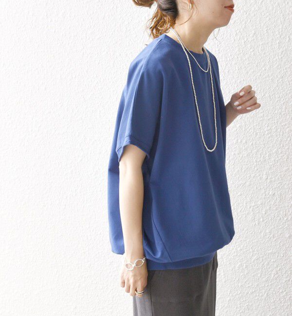 SHIPS any「【WEB限定】SHIPS any:〈洗濯機可能〉インレイ コクーン ショートスリーブ プルオーバー」|Tシャツ・カットソー|