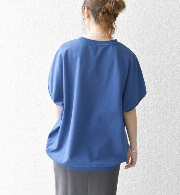 SHIPS any「【WEB限定】SHIPS any:〈洗濯機可能〉インレイ コクーン ショートスリーブ プルオーバー」|Tシャツ・カットソー|