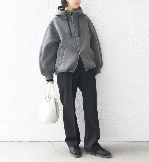 SHIPS for women「【WEB限定】〈手洗い可能〉ダンボール ダブルジップ フーディー 1」|パーカー|